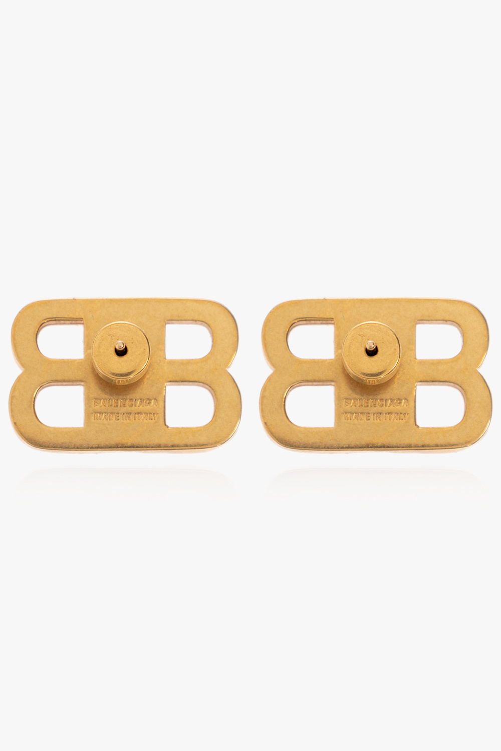Gold 'BB 2.0 XS' earrings Balenciaga - SchaferandweinerShops